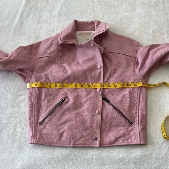 JOIE Akirako Leather Moto Jacket In Fleur D-isle - Picture 12 of 13